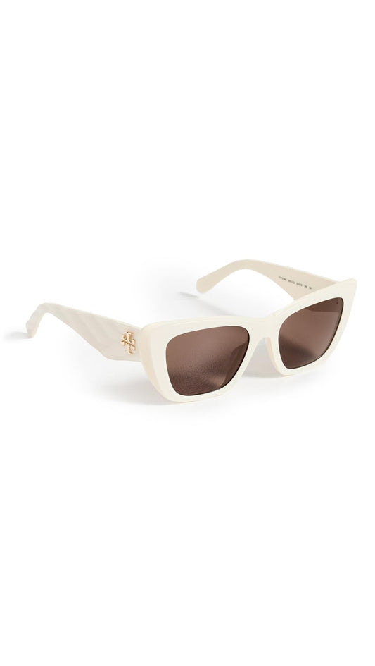 Tory Burch Women's 0TY7216U Sunglasses, Ivory, Off White, One Size