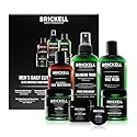 Brickell Men's Daily Elite Face Care Routine II, Toner, Charcoal Facial Wash, Face Scrub, Anti-Aging Night Cream, Eye Cream, Charcoal Mask
