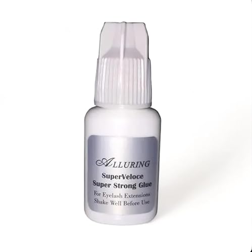 Alluring Super Veloce Adhesive 3D Volume Eyelash Extension Glue - Extra Strong Professional Lash Glue 5ml | 1 Sec Drying time | Retention - 8 Weeks |