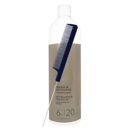 Blonde Me Developer 6% / 20 Volume 33.8 oz with Pin Tail Comb - Professional Hair Developer for Lightening and Toning Applications Beauty & Personal Care M Hair Designs