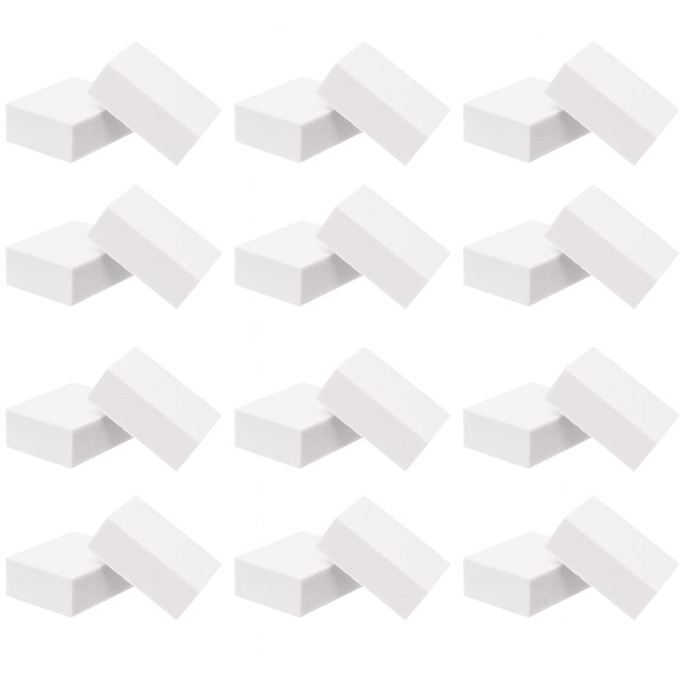 ForPro Professional Collection Mini Buffing Block, White, 240/240 Grit, Double-Sided Buffer, 1.5 L x 1 W x .5 H Inches, 24-Count