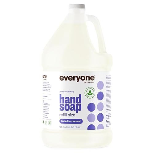 Everyone Liquid Hand Soap Refill, 1 Gallon, Lavender and Coconut, made with Essential Oils for kitchen and bathroom