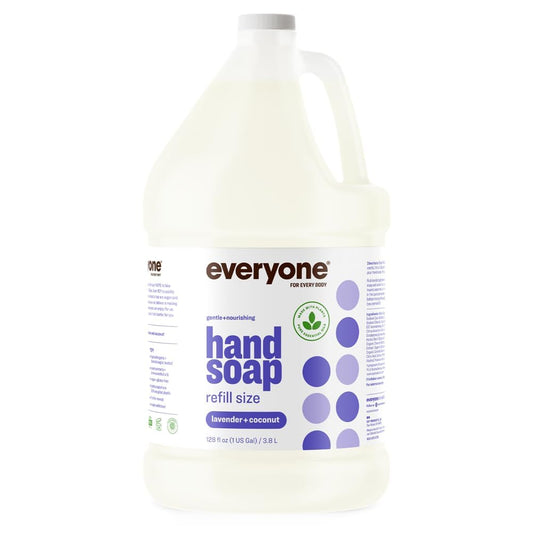Everyone Liquid Hand Soap Refill, 1 Gallon, Lavender and Coconut, made with Essential Oils for kitchen and bathroom Beauty & Personal Care everyone for every body