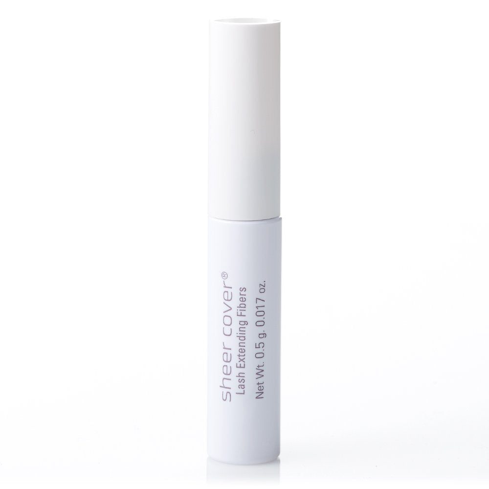 Sheer Cover - Volumizing Mascara & Lengthening Fibers Duo - Lengthening Black Mascara - Lash Extending Fibers -8.5 Milliliters