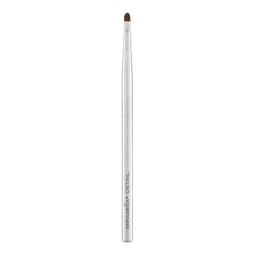 Mirabella Detail Professional Makeup Brush - Precision Eyeshadow Brush for Blending & Smudging - Small Vegan Brush w/Tapered Bristles & Weighted