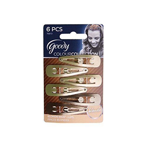 GOODY Hair Clip, Goody Blonde Colour Collection Contour Clips, 6 Count