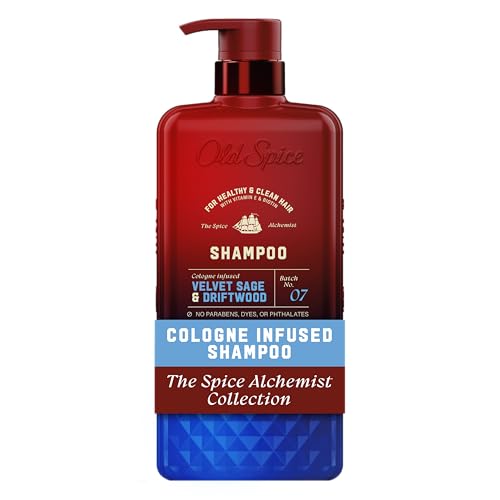 Old Spice Mens Shampoo, The Spice Alchemist Collection, 24/7 Cologne-Infused Velvet Sage & Driftwood Scent, Free of Parabens & Phthalates, 21.9 fl oz Beauty and Personal Care Old Spice Default Title