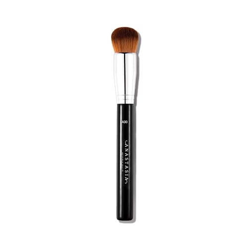 Anastasia Beverly Hills A30 Pro Brush - High-Performance Synthetic Domed Brush for Buffing, Blending, and Stippling Liquid and Cream Products - A30