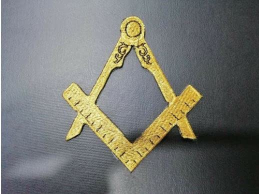 Masonic Regalia MM/WM Mason Apron Hard Case/Briefcase with Yellow Compass (Leather, MM/WM Case)