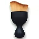 RN BEAUTY Foundation Powder Brush Kabuki Brush Liquid Cream Makeup Brushes Face Blender Brush S Shaped Multi-function Cosmetics Tools - Brown