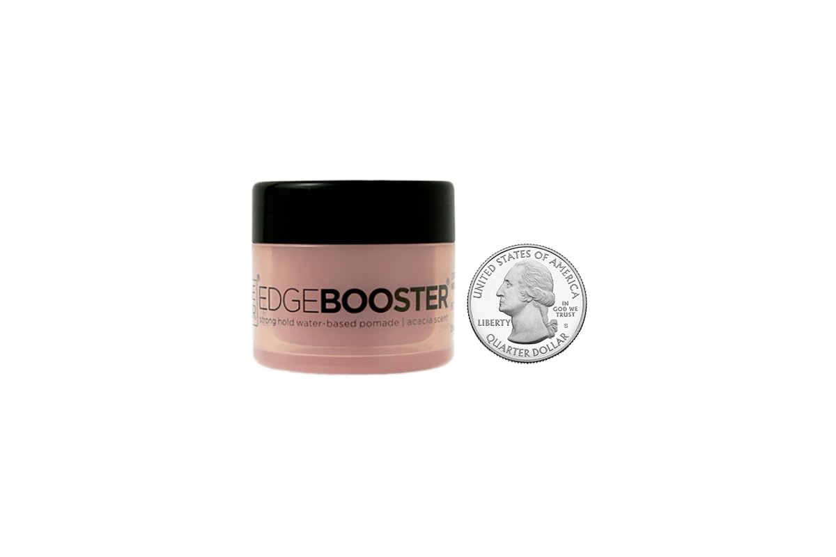 Style Factor EDGEBOOSTER Strong Hold Water-Based Pomade 0.85 Oz Mini Travel Size (0.85 Fl Oz (Pack of 1), Acacia)