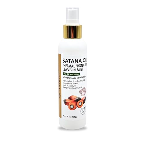By Natures Batana Oil Thermal Protection Leave In Mist 6 fl.oz, with Honey, Aloe Vera, Papaya