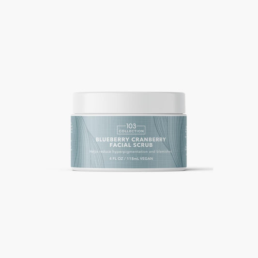 103 Collection, Vegan Blueberry Cranberry Facial Scrub, Cruelty-free, Gentle Exfoliation, Help Calm And Nourish Sensitive Skin
