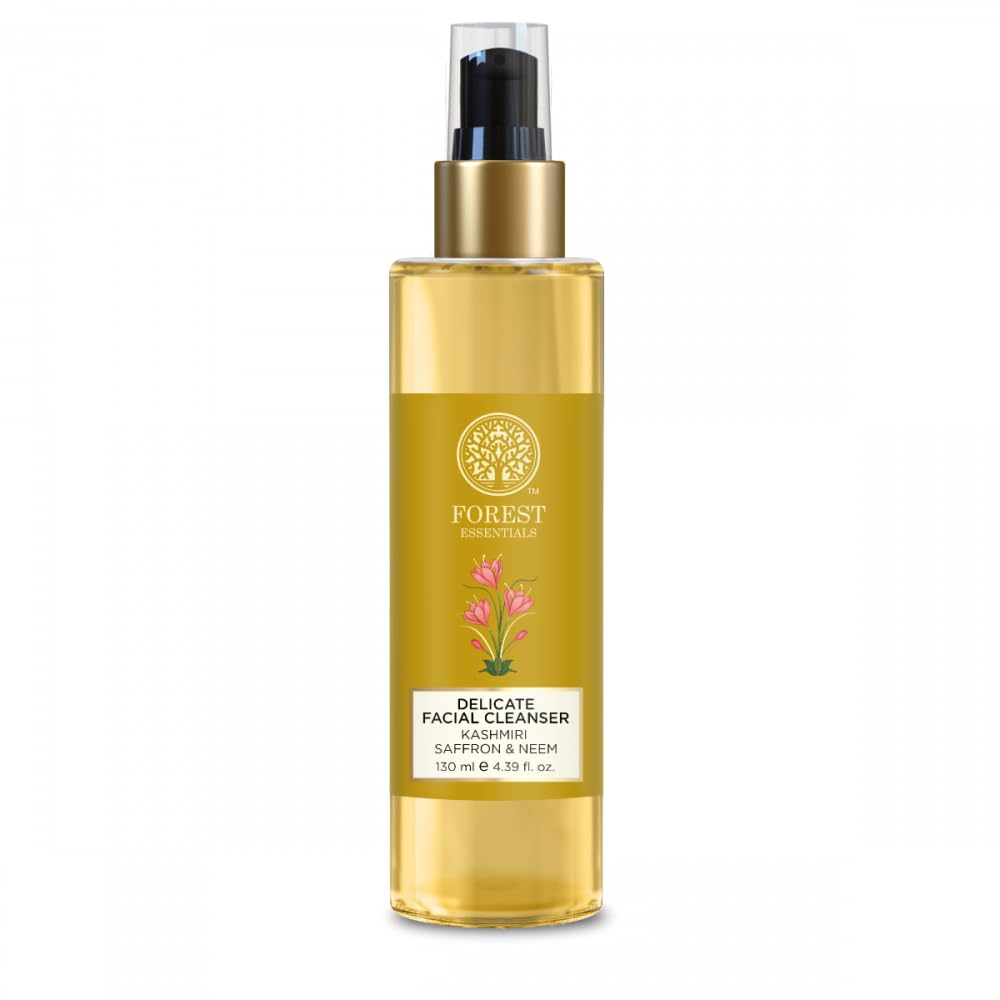 Forest Essentials Kashmiri Saffron and Neem Delicate Facial Cleanser, 200ml - --"Shipping by FedEx"