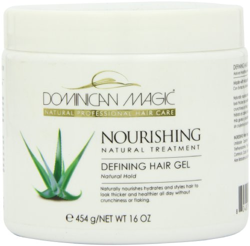 Dominican Magic Hair Styling Gel - Strong Hold & Frizz Control - Aloe Vera - Enriched with Natural Extracts for Shine & Moisture - All Hair Types - No