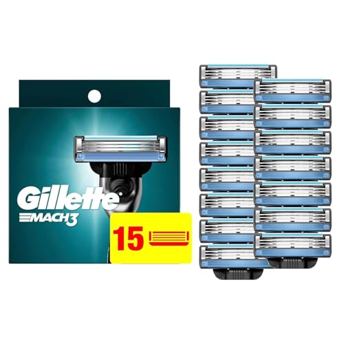Mach3 Razor Refills for Men, 15 Razor Blade Refills Beauty and Personal Care Gillette Default Title