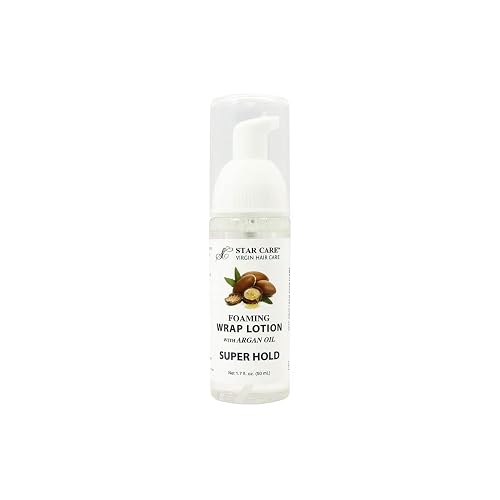 STAR CARE Foaming Wrap Lotion with Argan Oil Lightweight Styling Foam for Shine, Volume & Softness Heat-Safe for Dry Damaged Hair Lightweight
