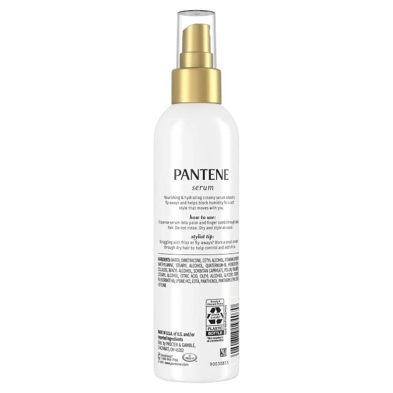 Pantene Pro-V Smooth Hair Hydrating Anti-Frizz Serum, 5.7 fl oz (Pack of 3)