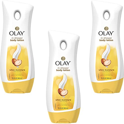 Olay Ultra Moisture In-Shower Lotion With Shea Butter 15.2 Ounce (449ml) (3 Pack)