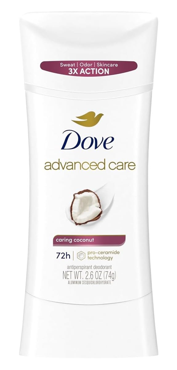 Dove Deodorant 2.6 Ounce Adv Care Anti-Perspirant Coconut (76ml) (2 Pack) Beauty and Personal Care Dove
