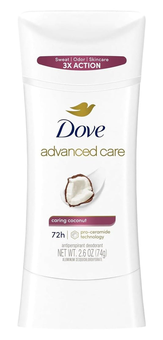 Dove Deodorant 2.6 Ounce Advanced Care Anti-Perspirant Coconut (Pack of 6) Beauty and Personal Care Dove