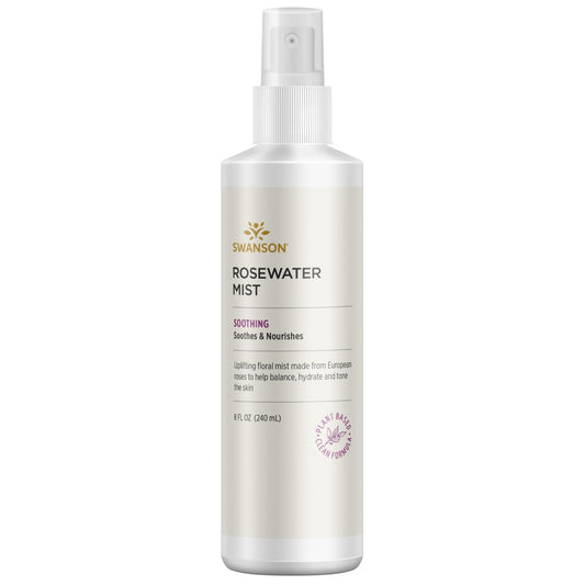 Swanson Rosewater Mist - 8 fl Ounce Liquid - Refreshing and Hydrating Rosewater Spray for Skin and Hair Beauty & Personal Care Swanson