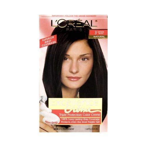 L’Oreal ParisExcellence To Go 10 Minute Creme Colorant # 3 To Go Natural Black-Natural by for Unisex - 1 Application Hair Color