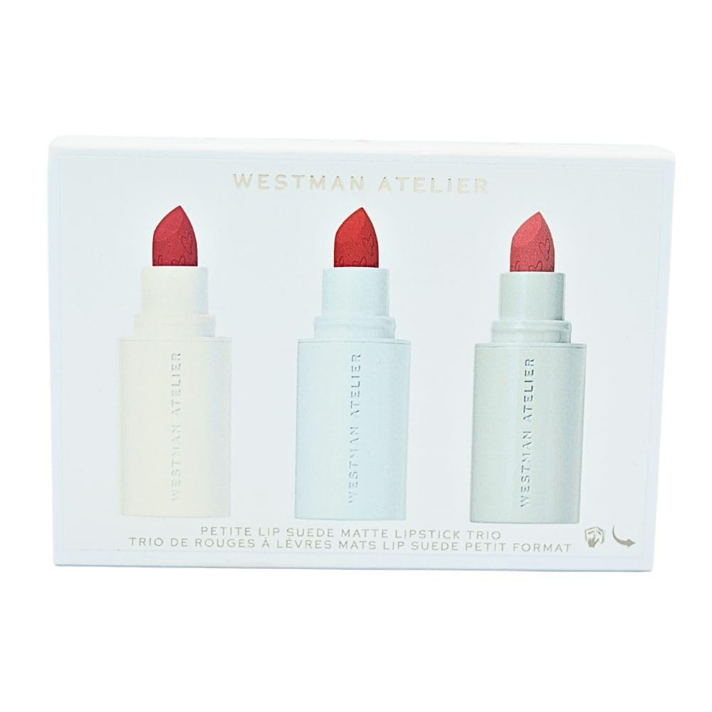 WESTMAN ATELIER Mini Lip Suede Hydrating Matte Lipstick Trio Gift Set: Je Rêve, Elodie & Ma Biche