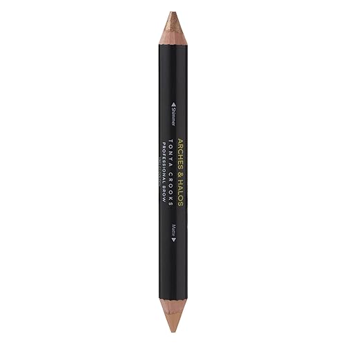 Arches & Halos Brow Highlighting and Concealer Crayon - Golden - Shaping and Shimmer Eyebrow Stick and Highlighter Duo - Soft, Ultra Creamy Formula