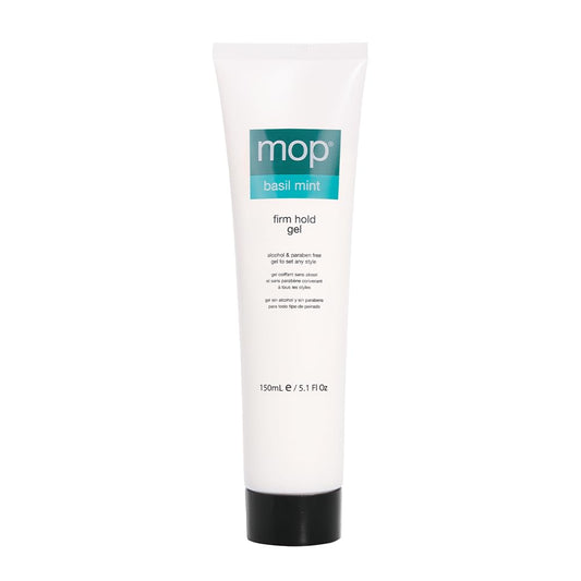 MOP - Basil Mint Firm Hold Gel - Tames Flyaways, Flake-Free, Humidity Resistant - 5.1 fl oz