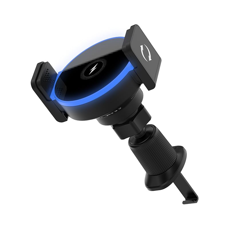 Wireless Car Charger, 15W Fast Car Mount Charger for iPhone 17/16/15/14/13/12/11/10/9/8 Series & Samsung, Auto-Clamping Magnetic Car Phone Holder…