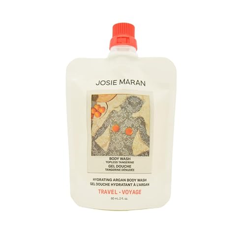 Josie Maran Hydrating Argan Body Wash 2 Oz Topless Tangerine - Fresh Citrus Gel Cleanser for Normal to Dry Skin Beauty & Personal Care Josie Maran