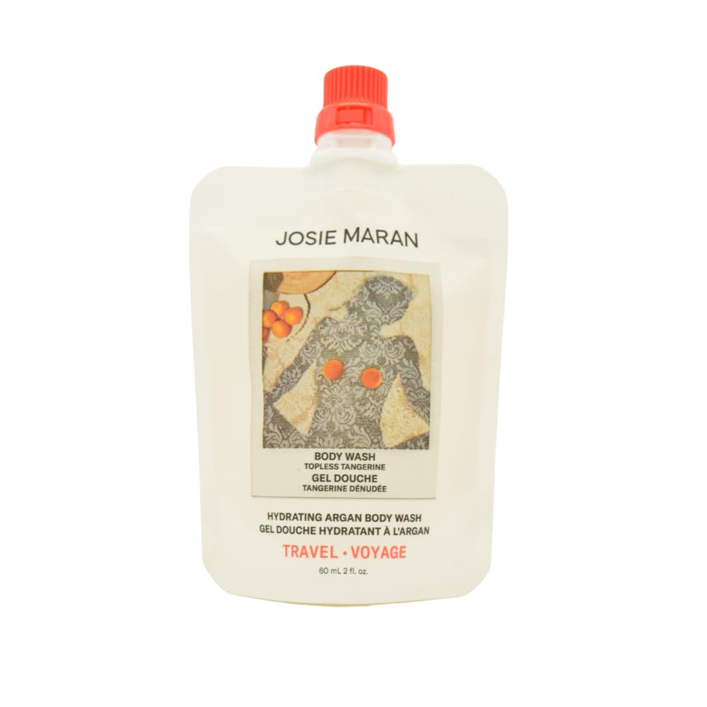 Josie Maran Hydrating Argan Body Wash 2 Oz Topless Tangerine - Fresh Citrus Gel Cleanser for Normal to Dry Skin Beauty & Personal Care Josie Maran