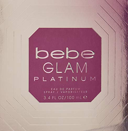 Bebe Glam Platinum By Bebe for Women Eau de Parfum Spray, 3.4 Ounce