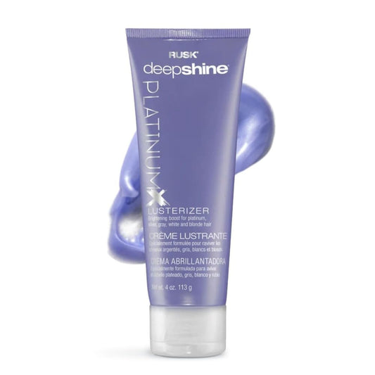 RUSK Deepshine PlatinumX Violet Lusterizer - Color Enhancing Styling Cream for Bleached Hair - Hair Styling Products for Brassiness, Frizz Control