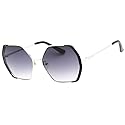 GUESS Factory Smoke Gradient Geometric Ladies Sunglasses GF0387 10B 57