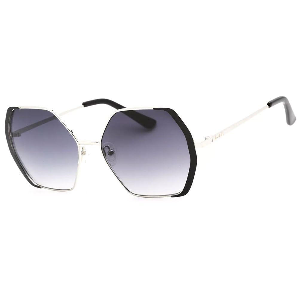 GUESS Factory Smoke Gradient Geometric Ladies Sunglasses GF0387 10B 57