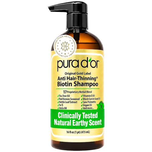 PURA D'OR Original Gold Label Anti-Thinning Shampoo - CLINICALLY TESTED - Biotin & Argan Oil - Sulfate-Free Strengthening & Volumizing Beauty and Personal Care PURA D'OR Default Title