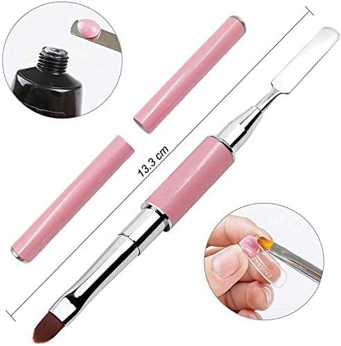 EBANKU 100 PCS Clear Nail Extension Form Tips Dual Nail Mold Full Cover UV Polygel Gel Tools Acrylic Nail System Forms Set with Black Dual-Ended