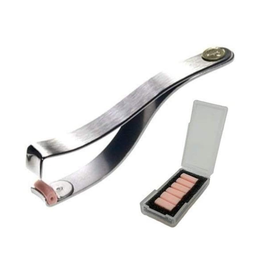 Prima Shogyo Partial Eyelash Curler for Corner Lash - Mini Japanese Eyelash Curler for Inner & Outer Lashes - Includes 6 Extra Rubber Pads - Made