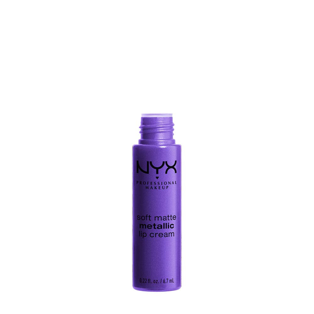 NYX PROFESSIONAL MAKEUP Soft Matte Metallic Lip Cream, Liquid Lipstick - Havana (Purple With Blue Undertone)