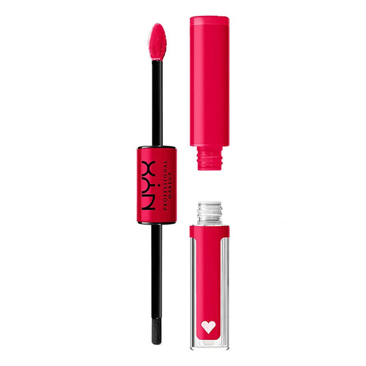 NYX PROFESSIONAL MAKEUP Shine Loud, Long-Lasting Liquid Lipstick with Clear Lip Gloss - On A Mission (Blue Red) Beauty & Personal Care NYX PROFESSIONAL MAKEUP