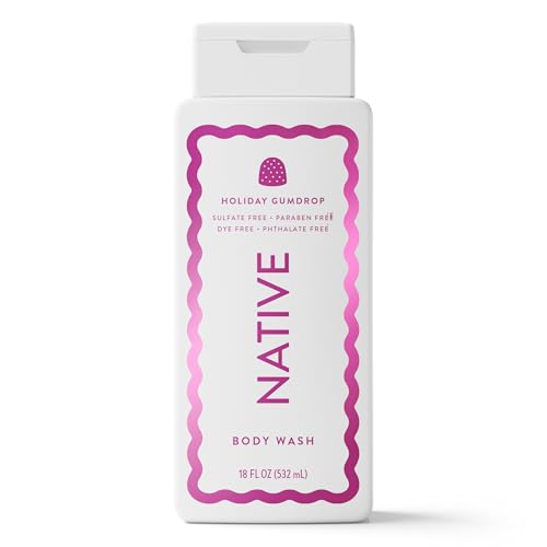 Native Body Wash, Holiday Edition, Holiday Gumdrop Scent, Contains Naturally Derived Ingredients | For Women & Men, Sulfate, Paraben, & Dye Free Beauty & Personal Care Native