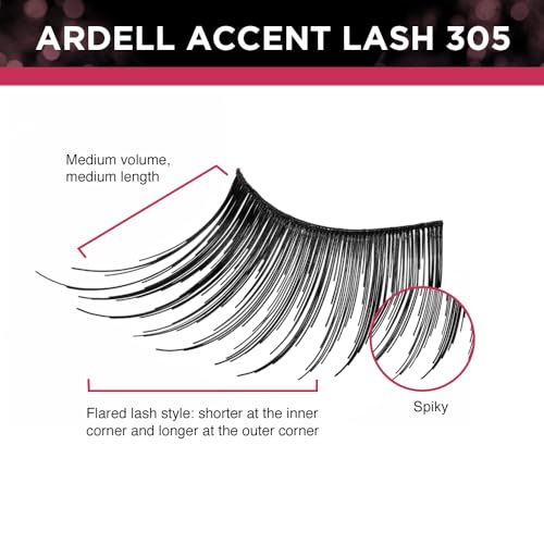 Ardell Accents Lashes Pair - 305, (Pack of 4)