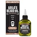 Arlo's Pro Growth Beard Oil - Sandalwood Leather Scent 2.5 oz. - Promotes Beard Hair Growth