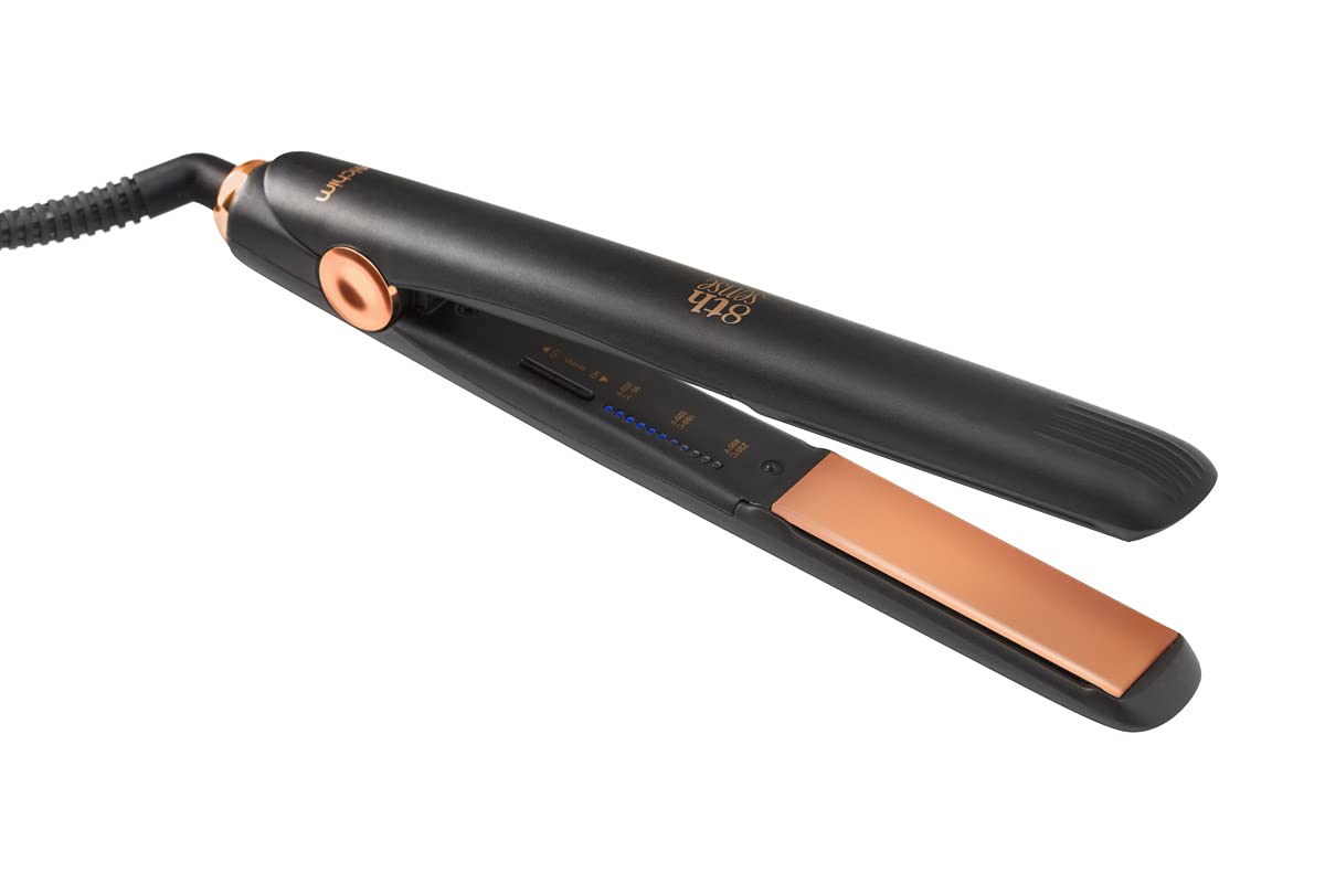Elchim 8th Sense Styler: Hair Straightener with Titanium & Ceramic Plates, Dual-Universal Voltage, Flat Iron with 11 Heat Settings, Travel Bag