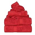 Superior Egyptian Cotton Pile 6 Piece Towel Set, Includes 2 Bath, 2 Hand, 2 Face Towels/Washcloths, Ultra Soft Luxury Towels, Thick Plush Essentials…