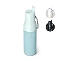 LARQ Bottle Flip Top 17 oz - Reusable Insulated Stainless Steel Water Bottle With Straw | BPA Free | For Sports, Gym, and Travel | Keep Drinks Cold