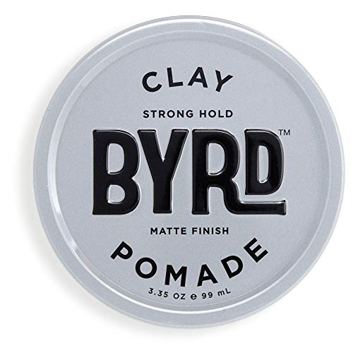 BYRD Hair Clay Pomade - Strong Hold, Ultra Matte Finish, Add Volume and Sculpt to All Hair Types, 3.35 Oz