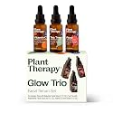Plant Therapy Facial Serum Trio Set 1 oz each, Vitamin C & Hyaluronic Acid, Rose with Bakuchiol & Tea Tree with Niacinamide, Reduces the Appearance